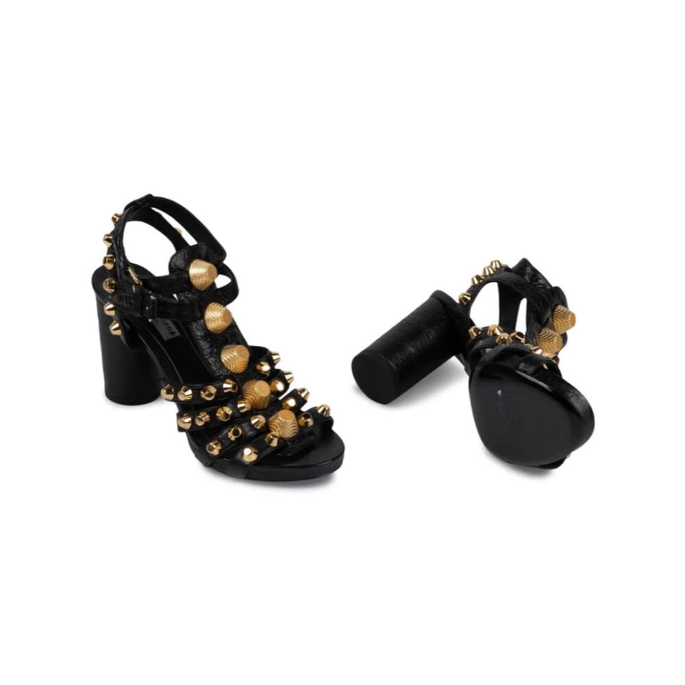 Balenciaga Gold Gladiator Sandals View 6